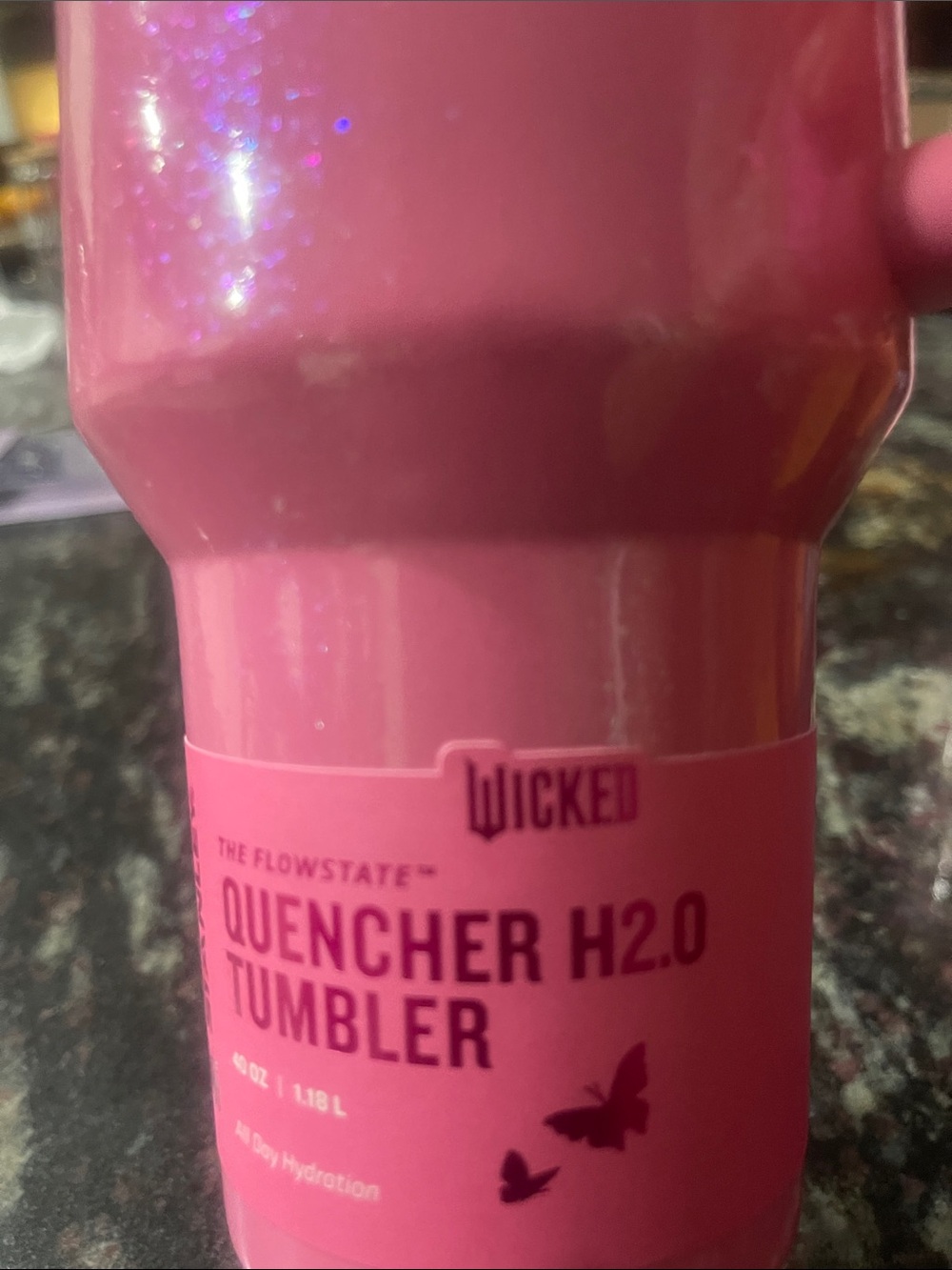 Wicked Stanley Pink Insulated Tumbler with Handle and Reusable Straw - Picture 5 of 10